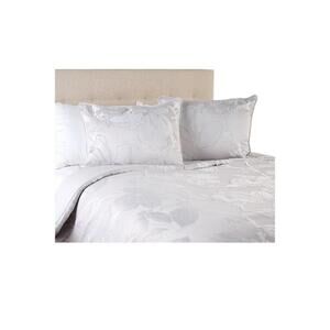 Northern Nights Layered Floral Jacquard Comforter & Sham Set Gray